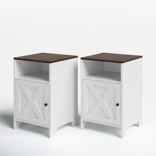 Laurel Foundry Modern Farmhouse Derek Nightstands for Small Spaces for